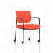 Brunswick Deluxe Black Frame Bespoke Colour Back And Seat Tabasco Orange With Arms With Castors KCUP2111