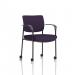 Brunswick Deluxe Black Frame Bespoke Colour Back And Seat Tansy Purple With Arms With Castors KCUP2112