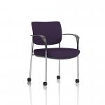 Brunswick Deluxe Chrome Frame Bespoke Colour Back And Seat Tansy Purple With Arms With Castors KCUP2120