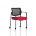 Brunswick Deluxe With Arms Black Frame With Castors Mesh Back Bespoke Colour Seat Bergamot Cherry KCUP2121