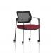 Brunswick Deluxe With Arms Black Frame With Castors Mesh Back Bespoke Colour Seat Ginseng Chilli KCUP2122