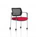 Brunswick Deluxe With Arms Chrome Frame With Castors Mesh Back Bespoke Colour Seat Bergamot Cherry KCUP2129