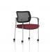 Brunswick Deluxe With Arms Chrome Frame With Castors Mesh Back Bespoke Colour Seat Ginseng Chilli KCUP2130