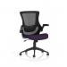 Orbit Black Mesh Back Chair Bespoke Colour Seat Tansy Purple KCUP2144