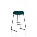 Turin Stool Black Frame Bespoke Colour Maringa Teal Seat Pad KCUP2147