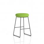 Turin Stool Black Frame Bespoke Colour Myrrh Green Seat Pad KCUP2148