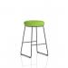 Turin Stool Black Frame Bespoke Colour Myrrh Green Seat Pad KCUP2148