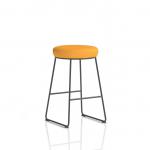 Turin Stool Black Frame Bespoke Colour Senna Yellow Seat Pad KCUP2149