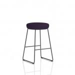 Turin Stool Black Frame Bespoke Colour Tansy Purple Seat Pad KCUP2152