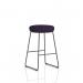 Turin Stool Black Frame Bespoke Colour Tansy Purple Seat Pad KCUP2152