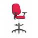 Eclipse Plus I Lever Task Operator Chair High Rise Draughtsman Kit Height Adjustable And Folding Arms Bespoke Colour Back And Seat Bergamot Cherry KCUP2153