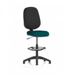 Eclipse Plus I Lever Task Operator Chair With High Rise Draughtsman Kit Bespoke Colour Seat Maringa Teal KCUP2163