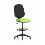 Eclipse Plus I Lever Task Operator Chair With High Rise Draughtsman Kit Bespoke Colour Seat Myrrh Green KCUP2164