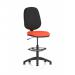 Eclipse Plus I Lever Task Operator Chair With High Rise Draughtsman Kit Bespoke Colour Seat Tabasco Orange KCUP2167