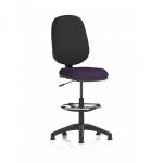 Eclipse Plus I Lever Task Operator Chair With High Rise Draughtsman Kit Bespoke Colour Seat Tansy Purple KCUP2168