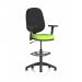 Eclipse Plus I Lever Task Operator Chair With High Rise Draughtsman Kit With Height Adjustable Arms Bespoke Colour Seat Myrrh Green KCUP2172