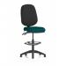 Eclipse Plus II Lever Task Operator Chair With High Rise Draughtsman Kit Bespoke Colour Seat Maringa Teal KCUP2203