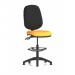 Eclipse Plus II Lever Task Operator Chair With High Rise Draughtsman Kit Bespoke Colour Seat Senna Yellow KCUP2205