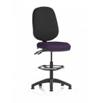 Eclipse Plus II Lever Task Operator Chair With High Rise Draughtsman Kit Bespoke Colour Seat Tansy Purple KCUP2208