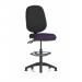 Eclipse Plus II Lever Task Operator Chair With High Rise Draughtsman Kit Bespoke Colour Seat Tansy Purple KCUP2208