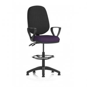 Eclipse Plus II Lever Task Operator Chair With High Rise Draughtsman
