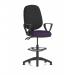 Eclipse Plus II Lever Task Operator Chair With High Rise Draughtsman Kit With Loop Arms Bespoke Colour Seat Tansy Purple KCUP2224