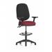 Eclipse Plus II Lever Task Operator Chair With High Rise Draughtsman Kit With Height Adjustable And Folding Arms Bespoke Colour Seat Ginseng Chilli KCUP2226