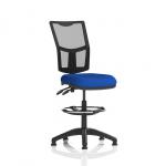 Eclipse Plus II Lever Task Operator Chair Mesh Back With High Rise Draughtsman Kit Bespoke Colour Seat Stevia Blue KCUP2238