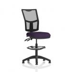 Eclipse Plus II Lever Task Operator Chair Mesh Back With High Rise Draughtsman Kit Bespoke Colour Seat Tansy Purple KCUP2240