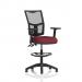 Eclipse Plus II Lever Task Operator Chair Mesh Back With High Rise Draughtsman Kit With Height Adjustable Arms Bespoke Colour Seat Ginseng Chilli KCUP2242