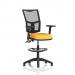 Eclipse Plus II Lever Task Operator Chair Mesh Back With High Rise Draughtsman Kit With Height Adjustable Arms Bespoke Colour Seat Senna Yellow KCUP2245