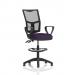 Eclipse Plus II Lever Task Operator Chair Mesh Back With High Rise Draughtsman Kit With Loop Arms Bespoke Colour Seat Tansy Purple KCUP2256