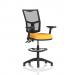 Eclipse Plus II Lever Task Operator Chair Mesh Back High Rise Draughtsman Kit With Height Adjustable And Folding Arms Bespoke Colour Seat Senna Yellow KCUP2261