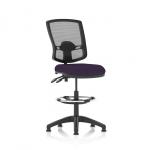 Eclipse Plus II Lever Task Operator Chair Deluxe Mesh Back With High Rise Draughtsman Kit Bespoke Colour Seat Tansy Purple KCUP2272