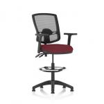 Eclipse Plus II Lever Task Operator Chair Deluxe Mesh Back High Rise Draughtsman Kit With Height Adjustable Arms Bespoke Colour Seat Ginseng Chilli KCUP2274
