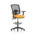 Eclipse Plus II Lever Task Operator Chair Deluxe Mesh Back With High Rise Draughtsman Kit With Height Adjustable Arms Bespoke Colour Seat Senna Yellow KCUP2277