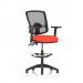 Eclipse Plus II Lever Task Operator Chair Deluxe Mesh Back High Rise Draughtsman Kit With Height Adjustable Arms Bespoke Colour Seat Tabasco Orange KCUP2279