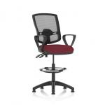Eclipse Plus II Lever Task Operator Chair Deluxe Mesh Back With High Rise Draughtsman Kit With Loop Arms Bespoke Colour Seat Ginseng Chilli KCUP2282