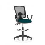 Eclipse Plus II Lever Task Operator Chair Deluxe Mesh Back With High Rise Draughtsman Kit With Loop Arms Bespoke Colour Seat Maringa Teal KCUP2283