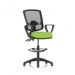 Eclipse Plus II Lever Task Operator Chair Deluxe Mesh Back With High Rise Draughtsman Kit With Loop Arms Bespoke Colour Seat Myrrh Green KCUP2284
