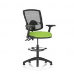 Eclipse Plus II Lever Task Operator Chair Deluxe Mesh Back High Rise Draughtsman Kit Height Adjustable And Folding Arms Bespoke Seat Myrrh Green KCUP2292