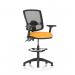 Eclipse Plus II Lever Task Operator Chair Deluxe Mesh Back High Rise Draughtsman Kit Height Adjustable And Folding Arms Bespoke Seat Senna Yellow KCUP2293