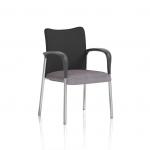 Academy Visitor With Arms Black Fabric Back Bespoke Colour Seat Rivet Fuse KCUP2310