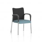 Academy Visitor With Arms Black Fabric Back Bespoke Colour Seat Rivet Quench KCUP2311