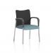 Academy Visitor With Arms Black Fabric Back Bespoke Colour Seat Rivet Quench KCUP2311