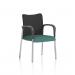 Academy Visitor With Arms Black Fabric Back Bespoke Colour Seat Quest Kelp KCUP2314