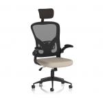 Ace Executive Mesh Chair With Folding Arms Bespoke Colour Seat Quest Salt KCUP2377
