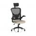 Ace Executive Mesh Chair With Folding Arms Bespoke Colour Seat Quest Salt KCUP2377