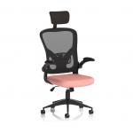 Ace Executive Mesh Chair With Folding Arms Bespoke Colour Seat Quest Shrimp KCUP2379