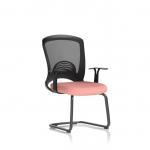 Astro Visitor Cantilever Leg Mesh Chair Bespoke Colour Seat Quest Shrimp KCUP2391